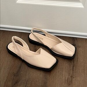 Women's Cream Slingback Shoes